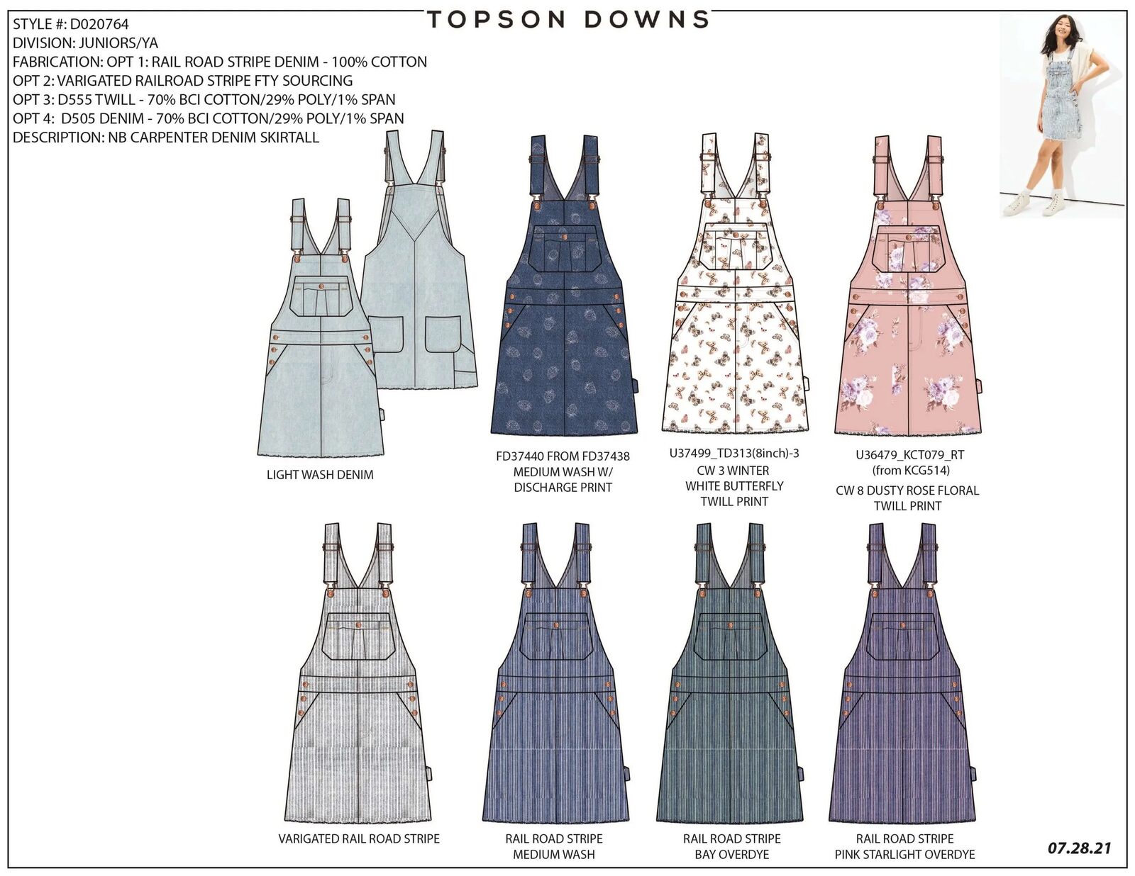 Carpenter denim skirtall CAD
